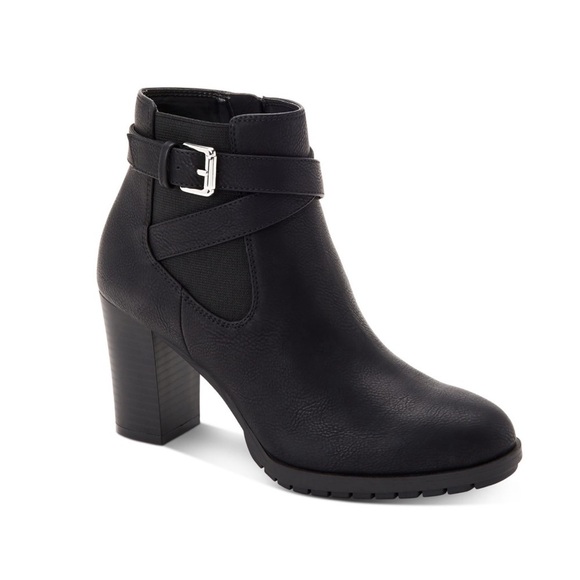 STYLE & COMPANY Womens Black Goring Laleen Round Toe Block Heel Booties 7.5M - Picture 2 of 11